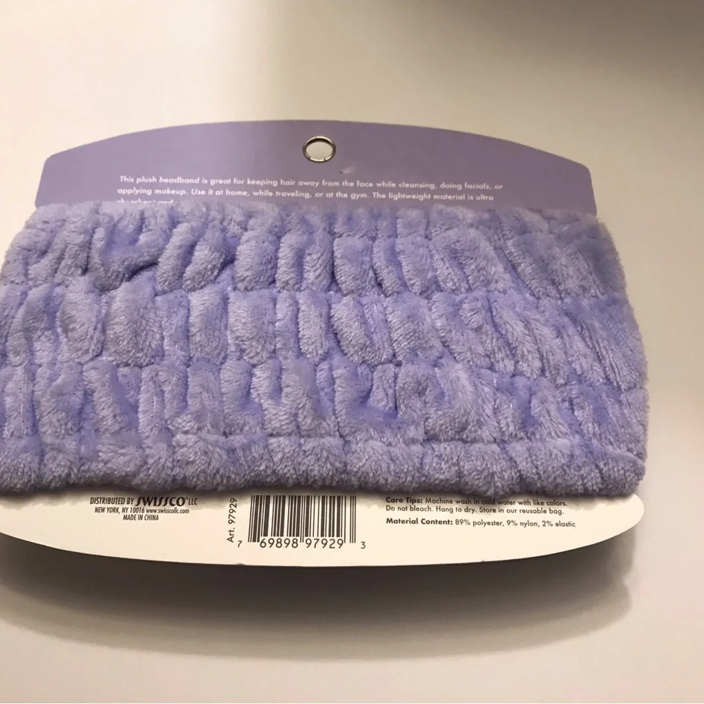Precision Beauty Cosmetic Headband. Color is Lavender.